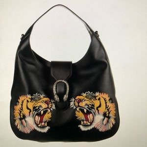 GUCCI Large Embroidered Dionysus Hobo Bag